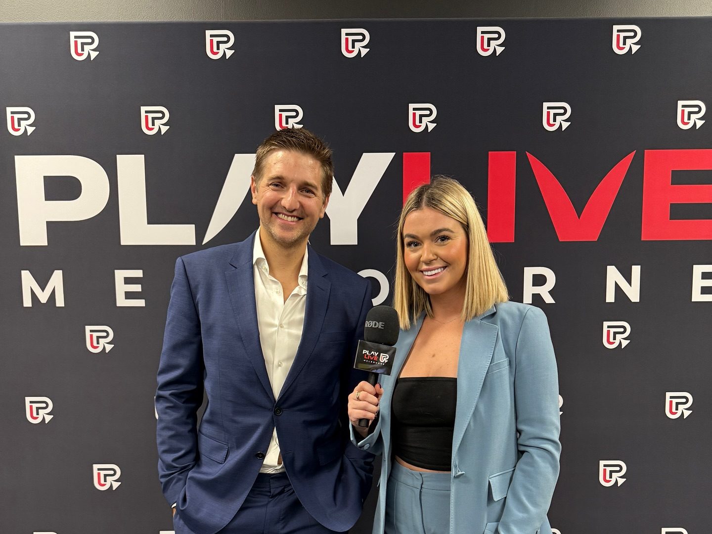 Teri interviewing a guest at PlayLive Melbourne
